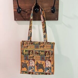 NWT Pioneer Faithful Companion Dog Tapestry Zippered Tote Bag